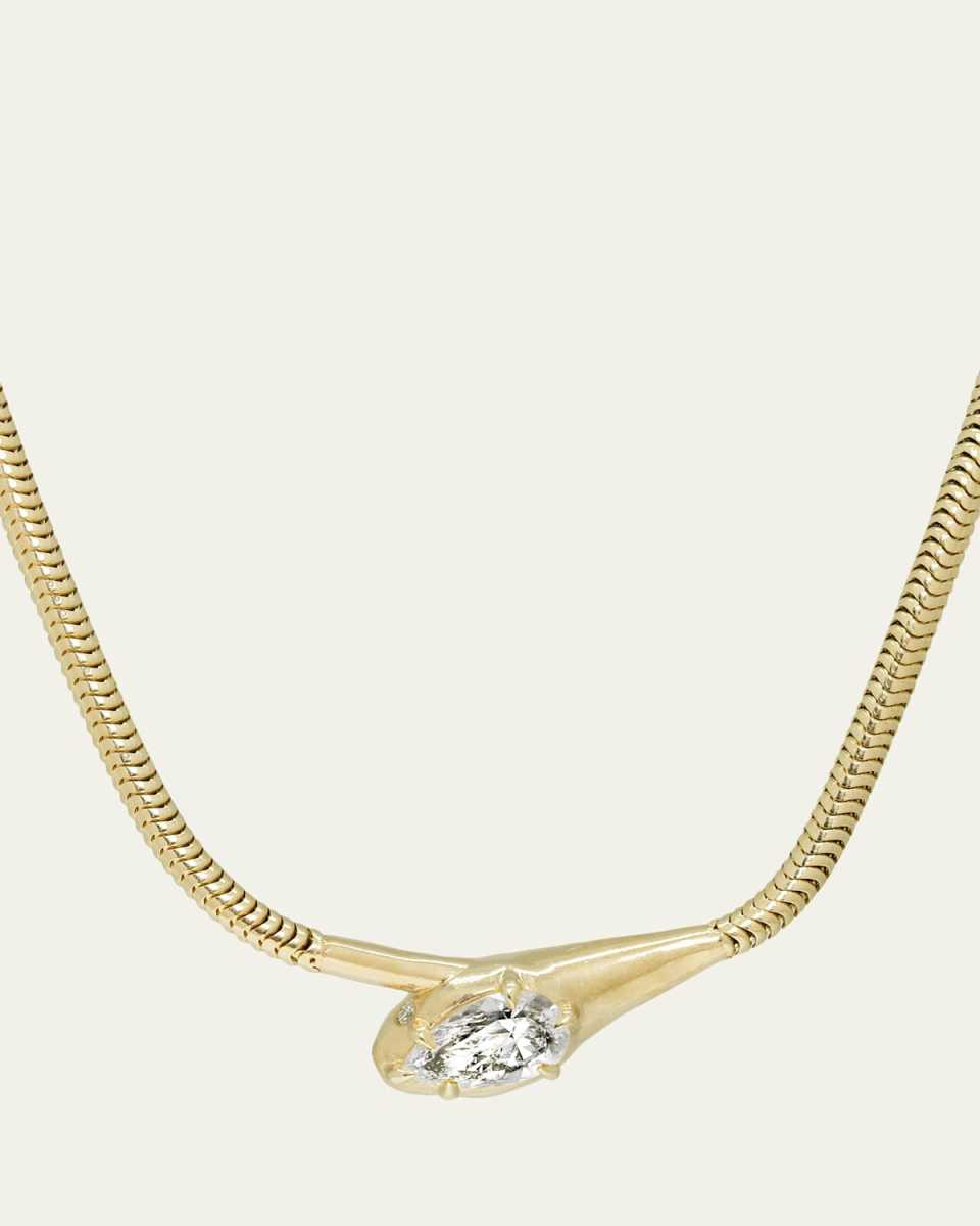 Serpent Necklace with Lab-Grown Diamond